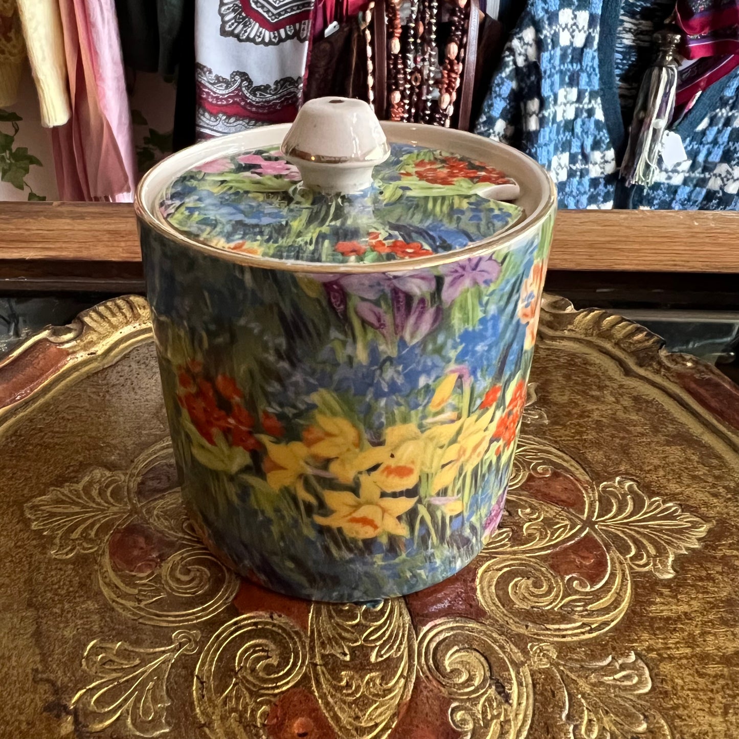 Rare 1920s ‘Mayflower’ Floral Pattern Sugar & Creamer Royal Staffordshire Pottery
