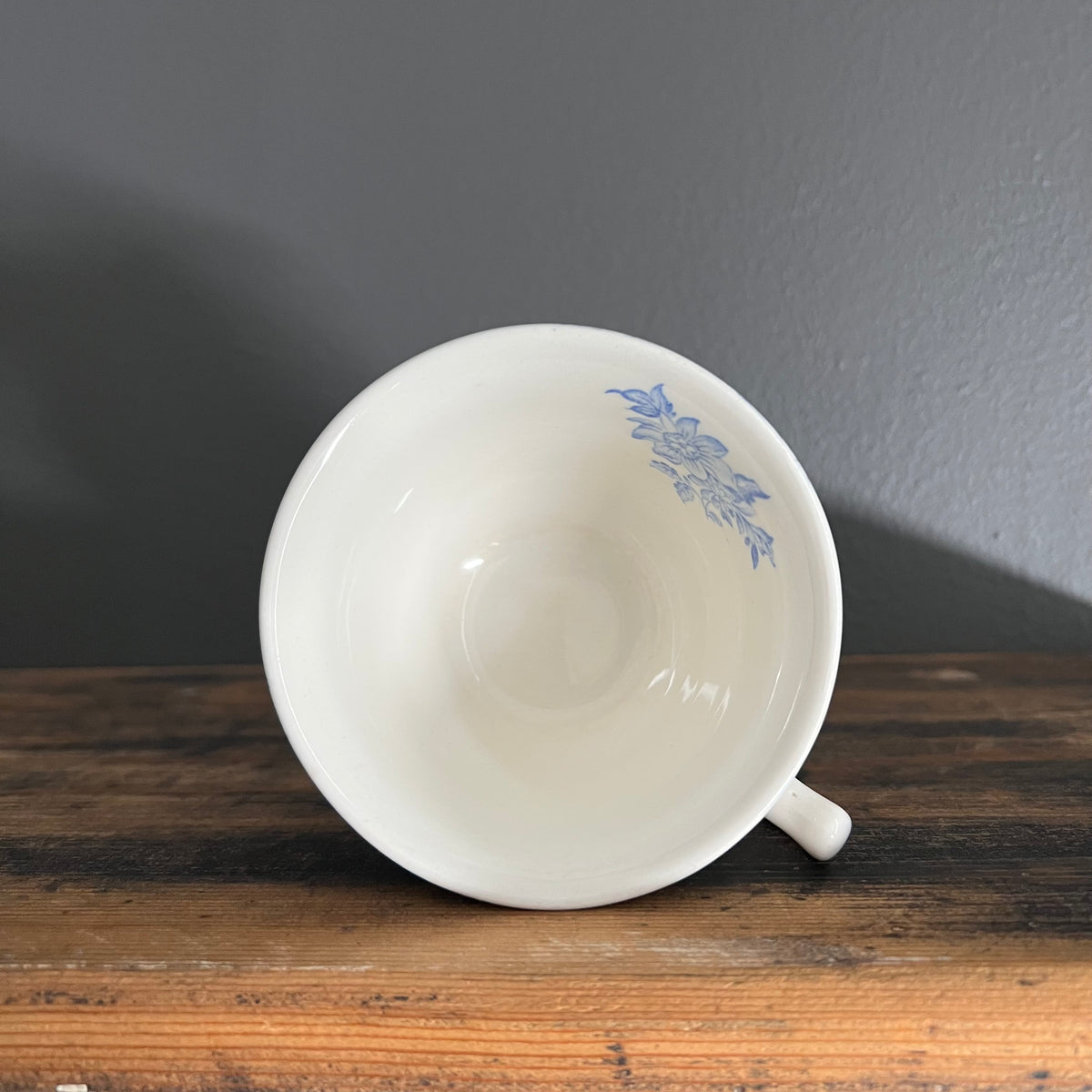 Vintage Burleigh Blue and White Teacup by Harrods Rare