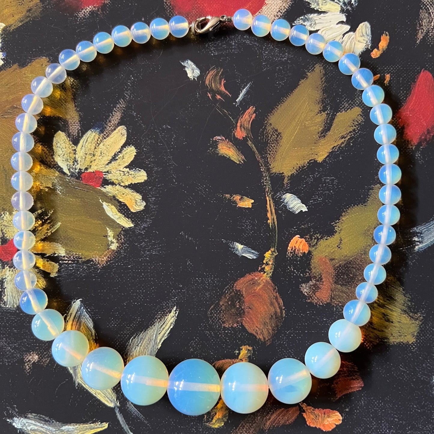 Lovely Opaline Moonstone Beads Necklace