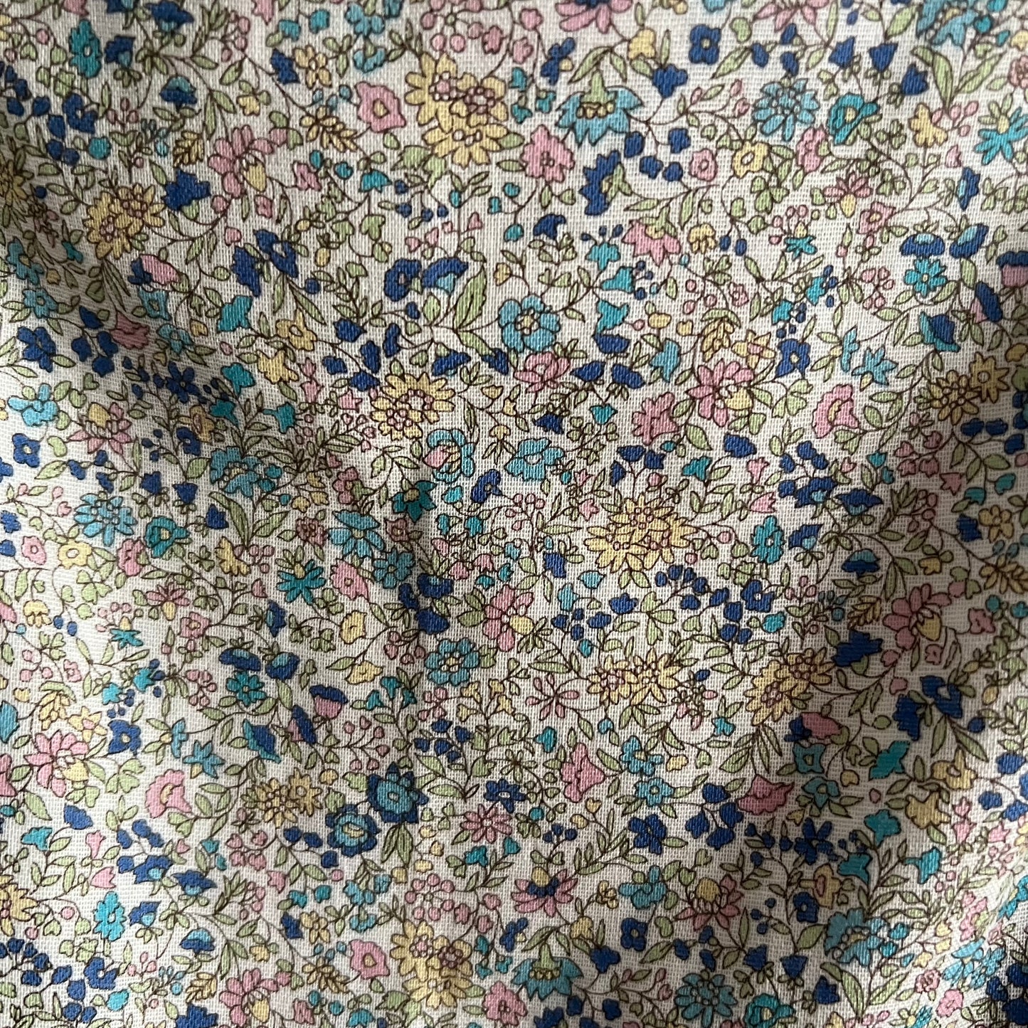 Liberty Fabrics Blouse with Hand Embroidered Yoke Size Small