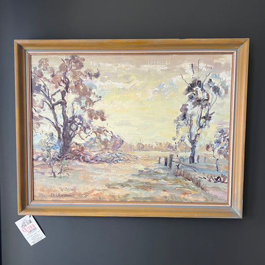 ON SALE was $219 Vintage Oil Painting Australia Rural Landscape