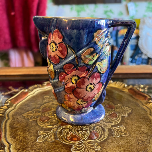 Vintage Pretty Pink Blossoms Lustre Creamer Jug