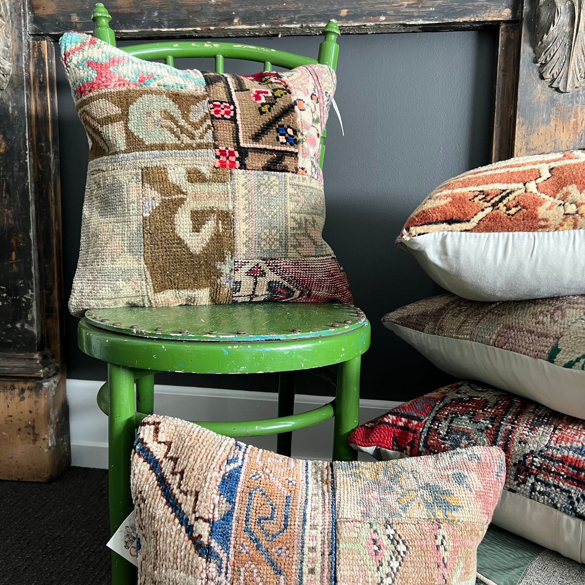 Handmade Patchwork Vintage Kilim Cushion #4