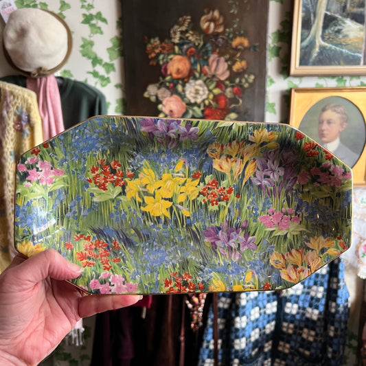 Rare 1920s ‘Mayflower’ Floral Pattern Serving Plate by Royal Staffordshire Pottery