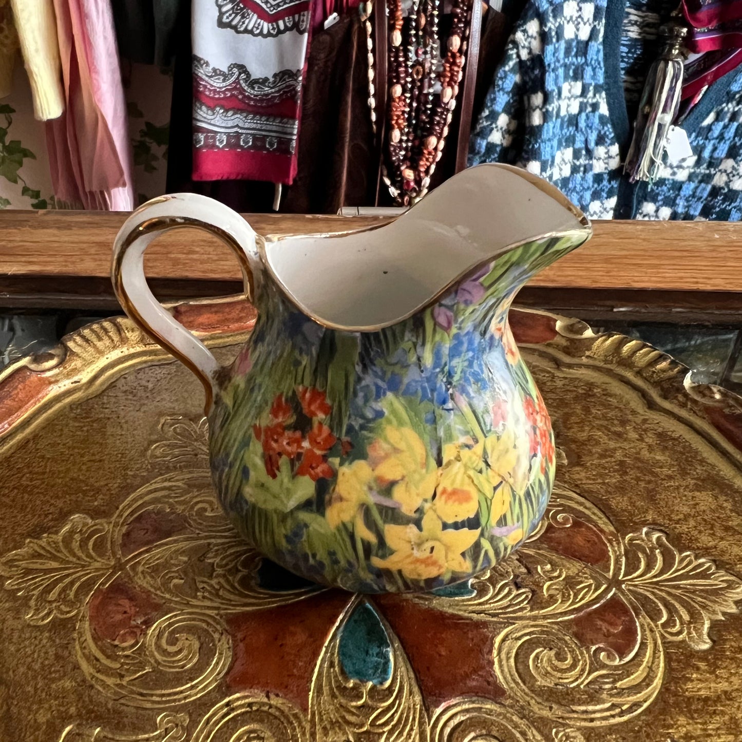 Rare 1920s ‘Mayflower’ Floral Pattern Sugar & Creamer Royal Staffordshire Pottery