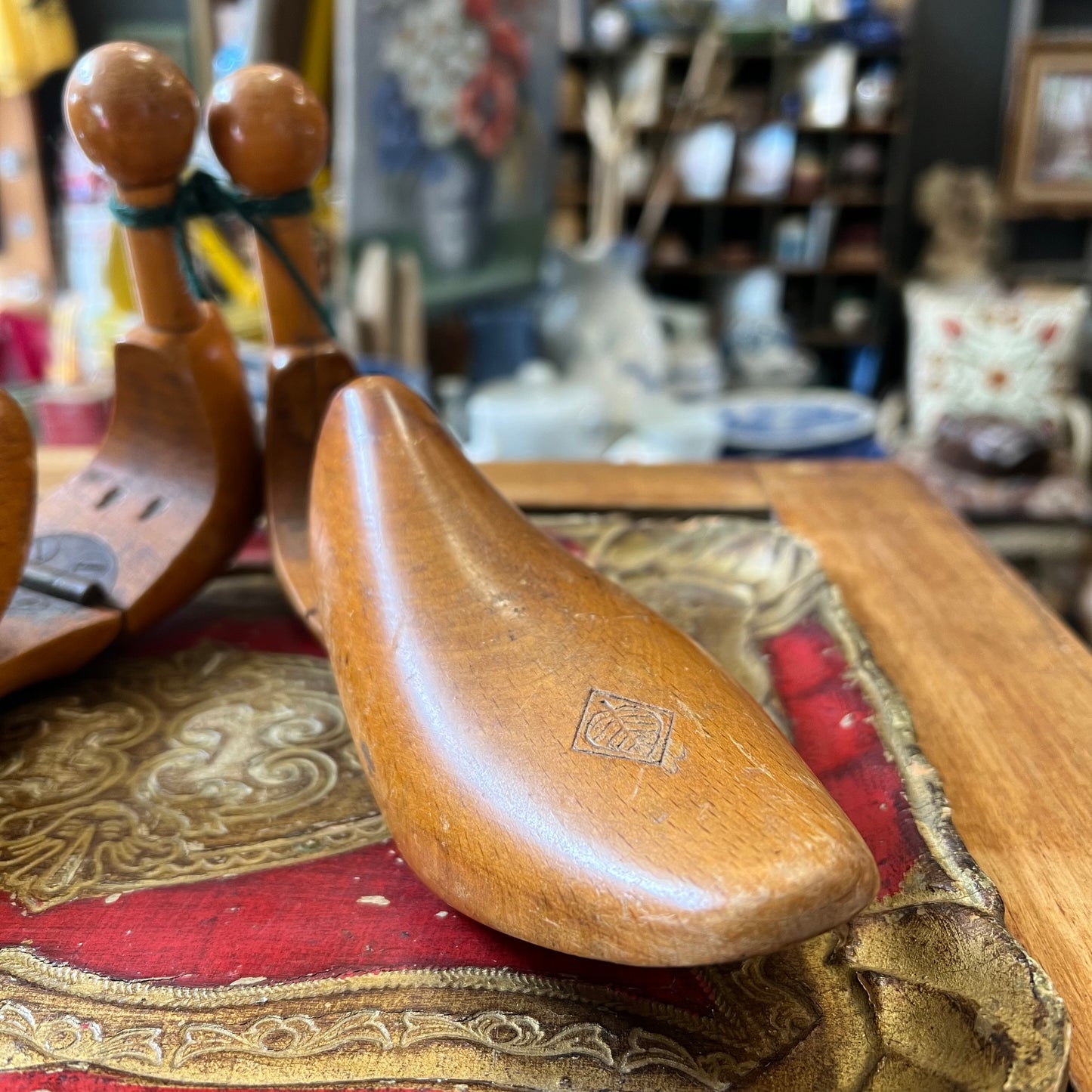 Vintage RusticTimber Shoe Lasts Pair