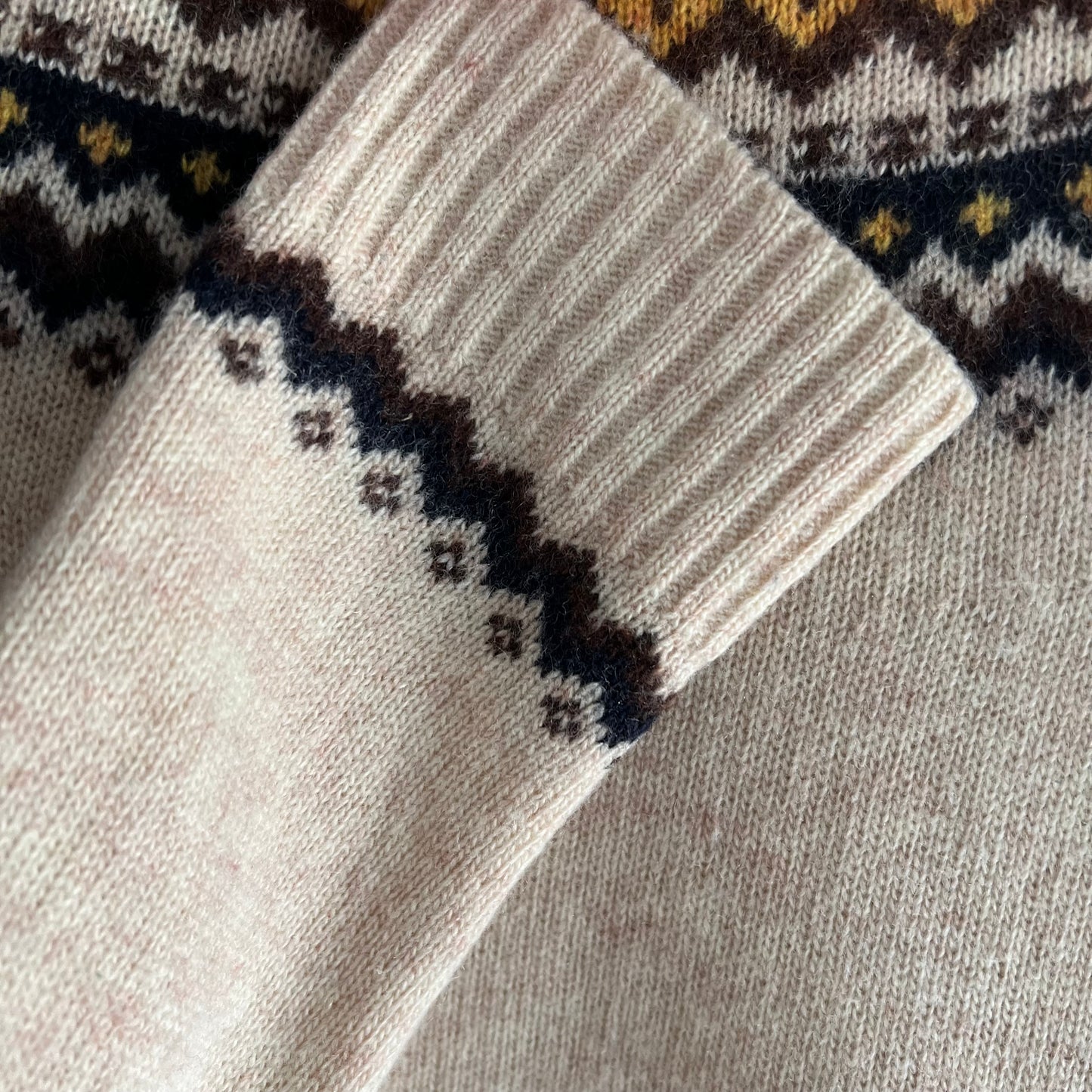 Vintage Wool Fair Isle Style Turtle neck Jumper by Winner