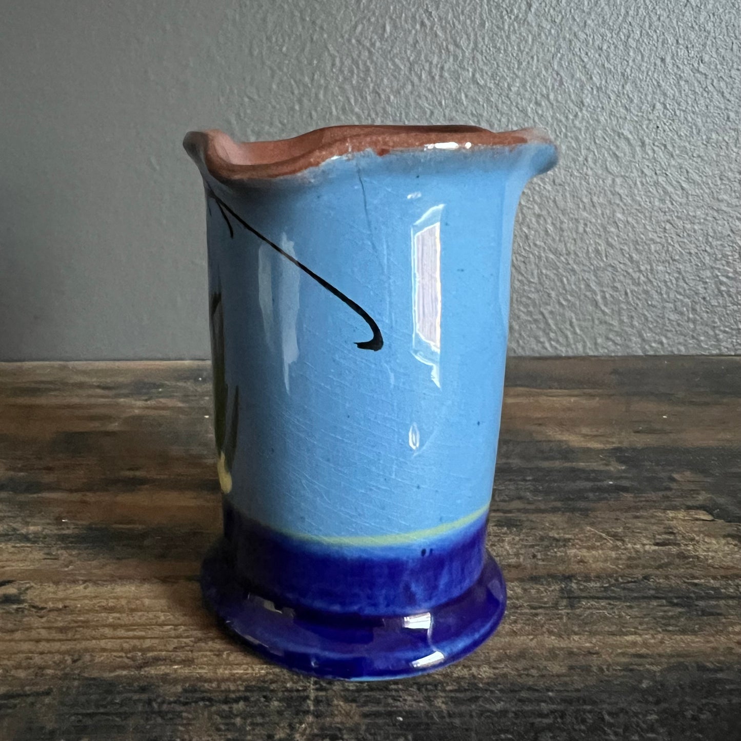 Vintage Kingfisher Bird Pottery Bud Vase Longpark Torquay England 1930s