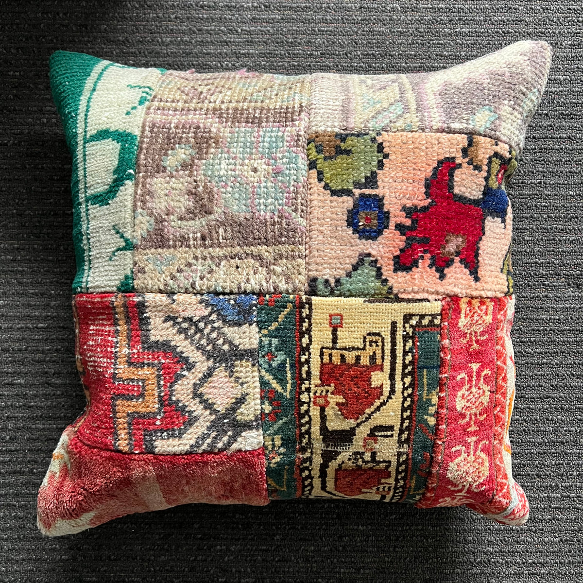 Handmade Patchwork Vintage Kilim Cushion #2