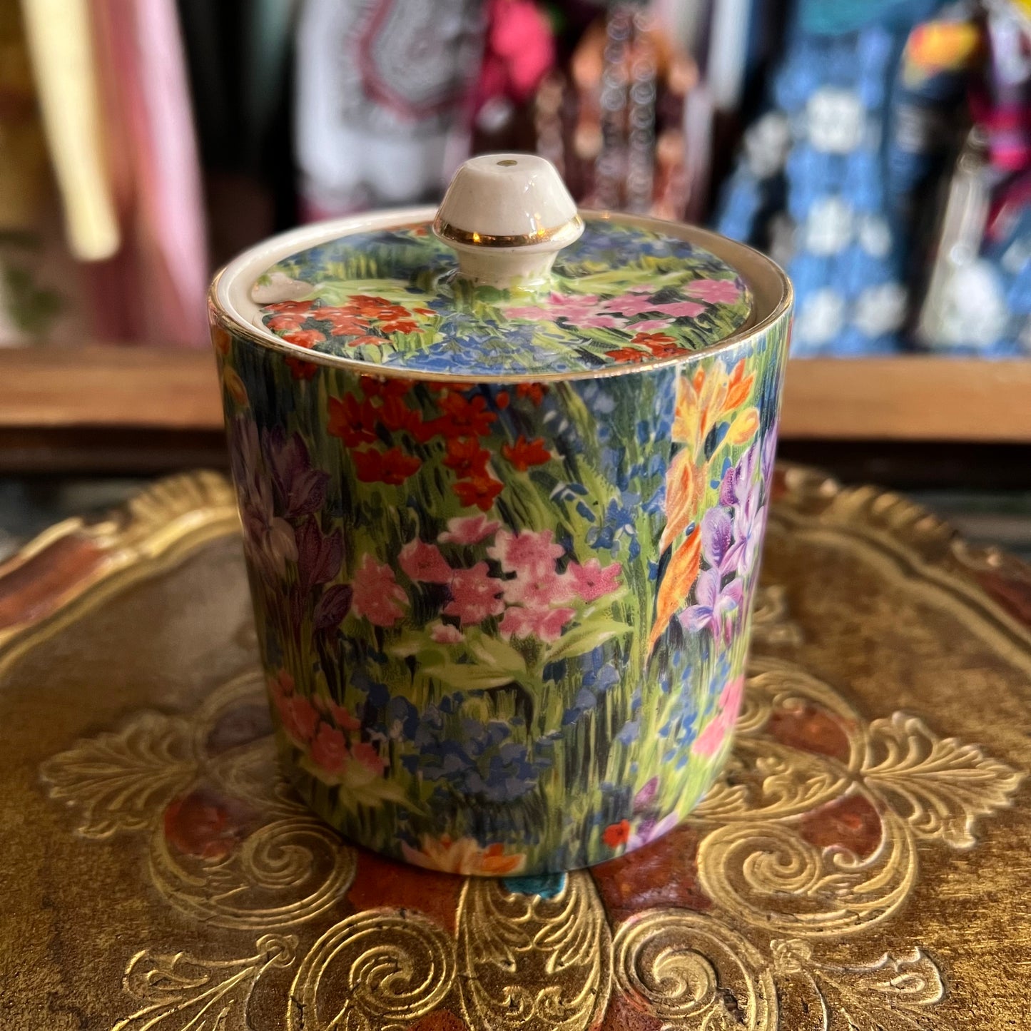 Rare 1920s ‘Mayflower’ Floral Pattern Sugar & Creamer Royal Staffordshire Pottery