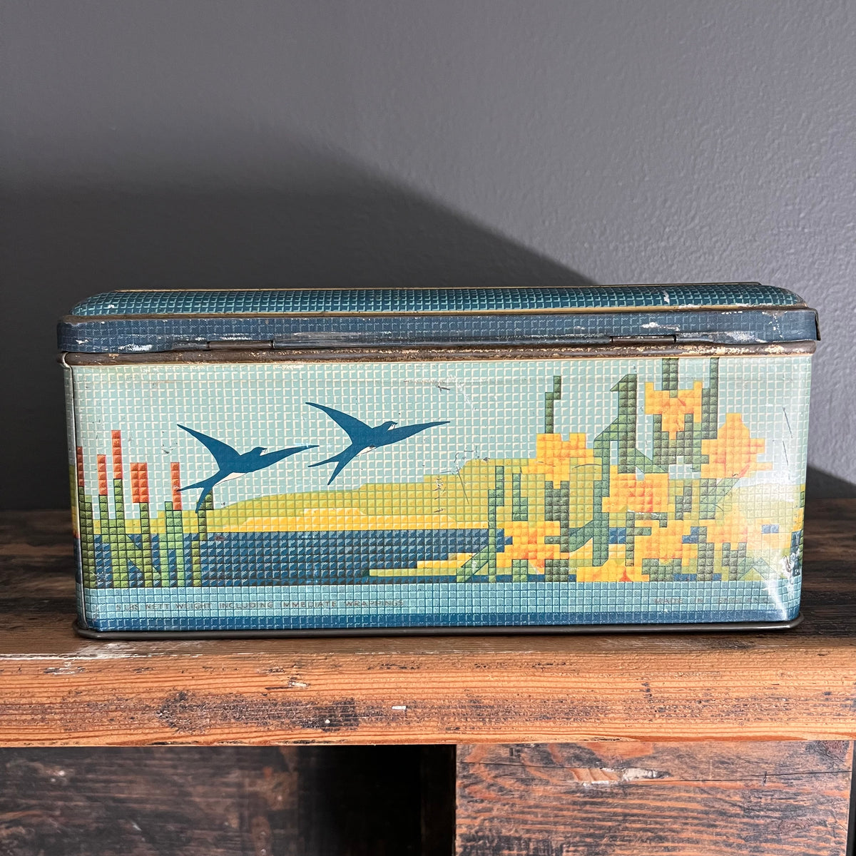 Vintage Large Bluebird Toffees and Chocolates Tin Harry Vincent Ltd England