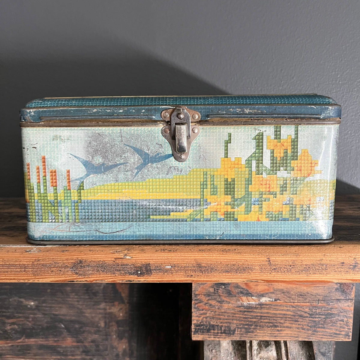 Vintage Large Bluebird Toffees and Chocolates Tin Harry Vincent Ltd England