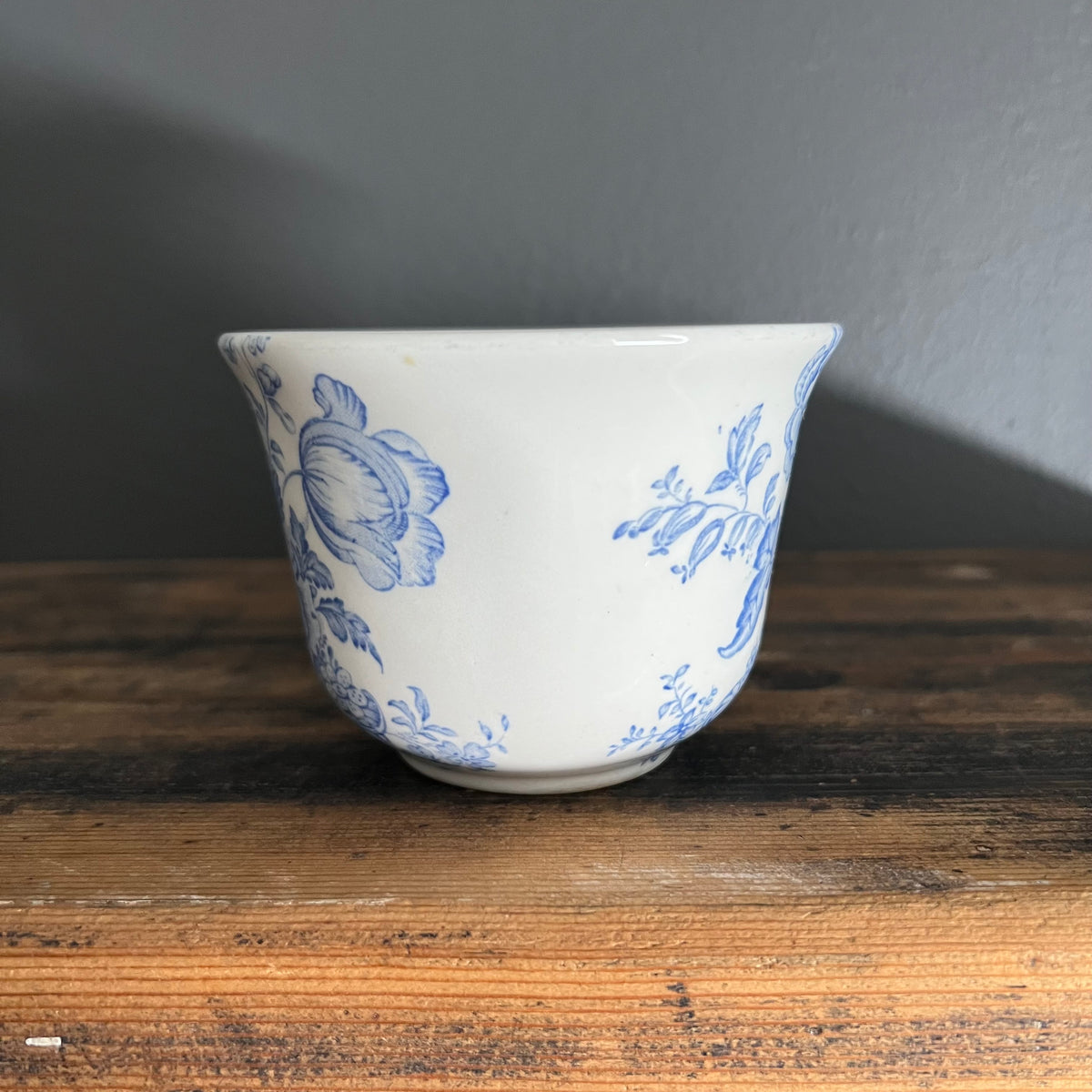 Vintage Burleigh Blue and White Teacup by Harrods Rare