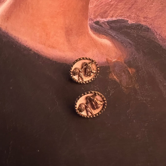 Antique Buttons Dusty Pink with Lily Pair