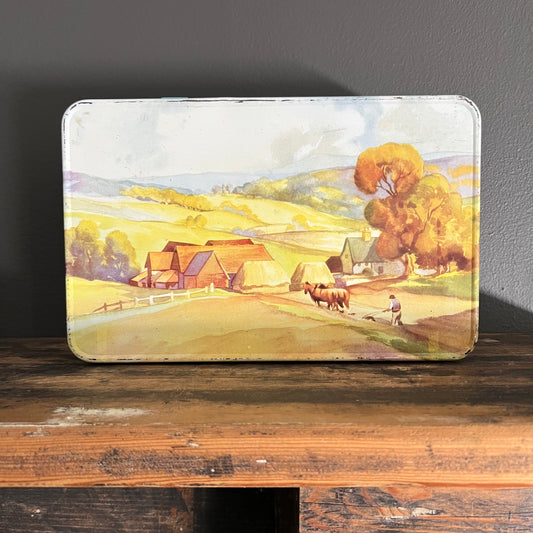 Vintage Griffiths Sweets Tin Landscape Countryside Scene