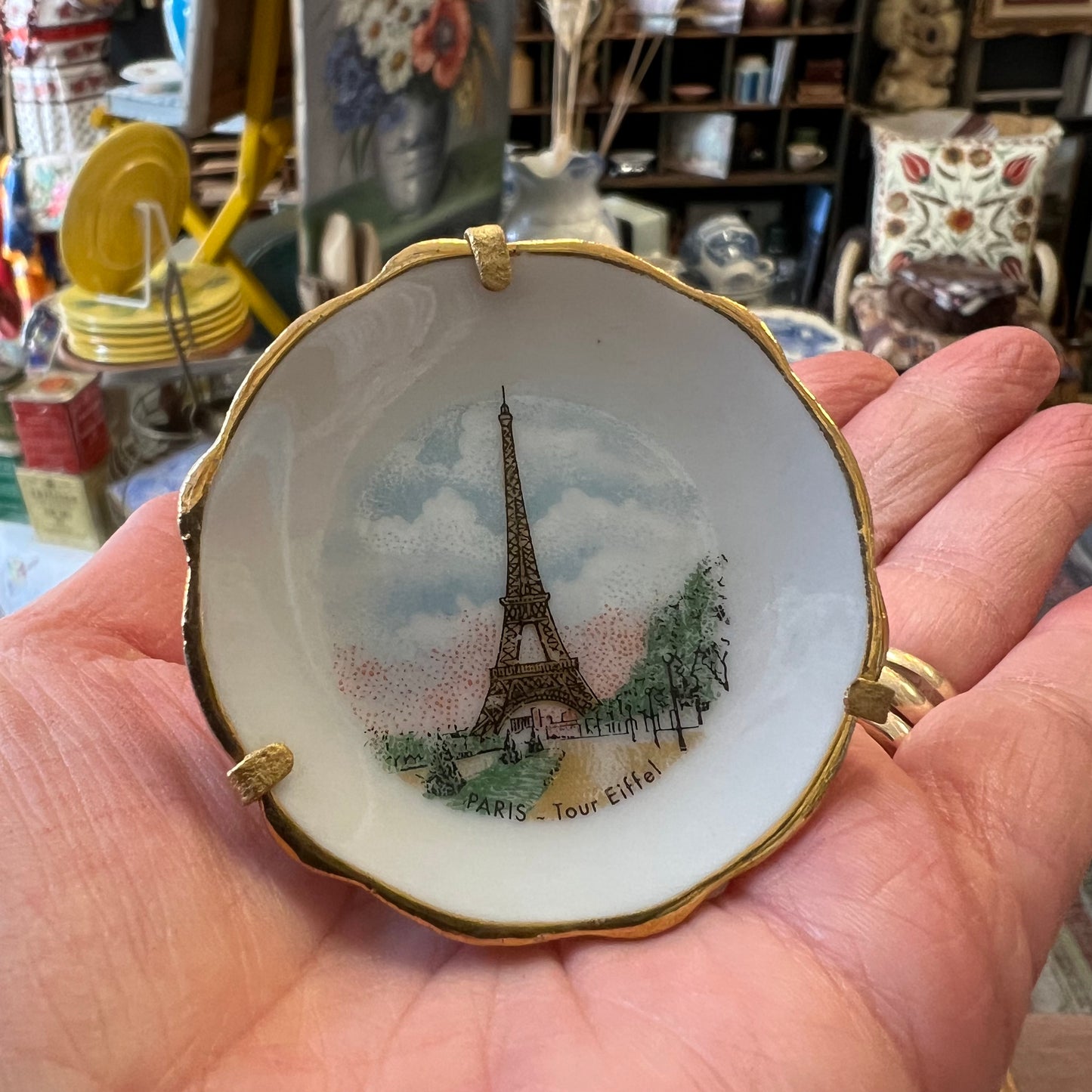 Vintage Limoges France Eiffel Tower Paris Petite Plate