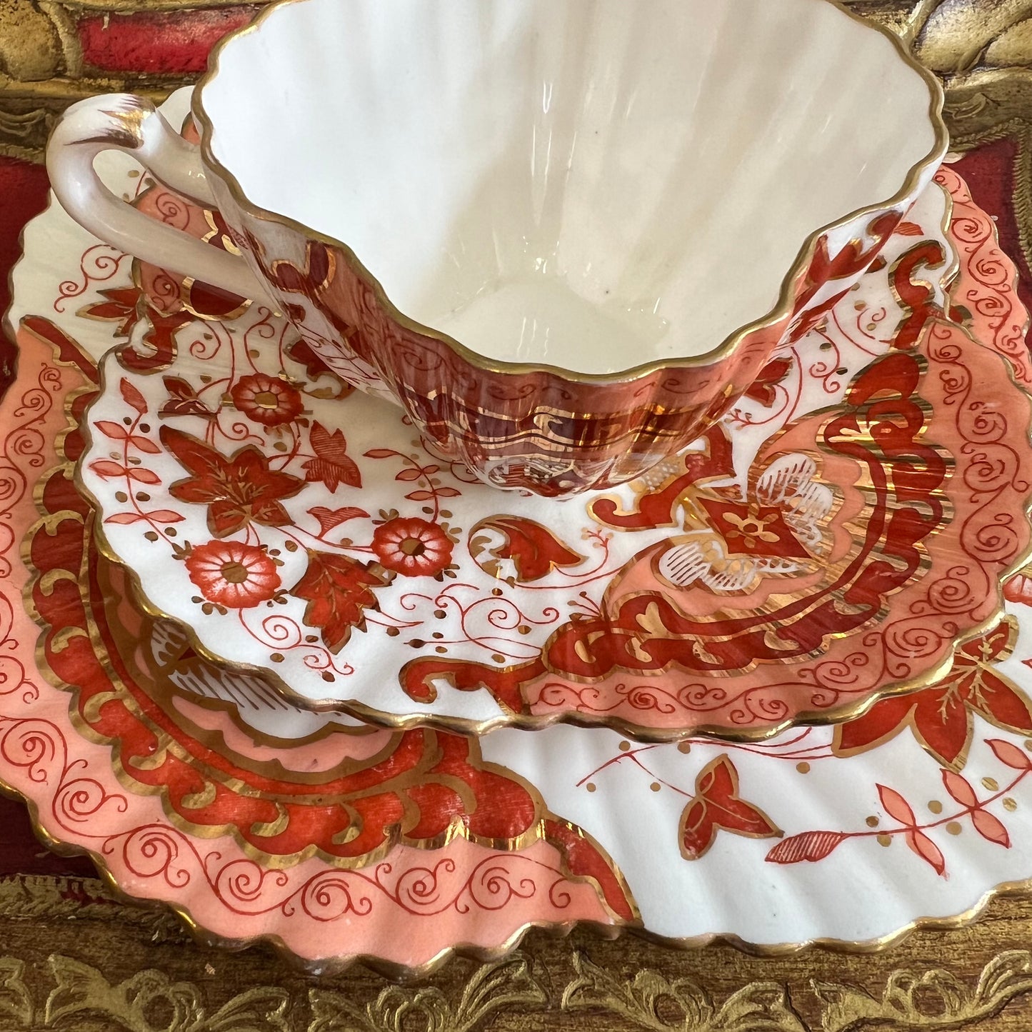Antique Wileman Bone China Cup Saucer & Plate A very special trio!