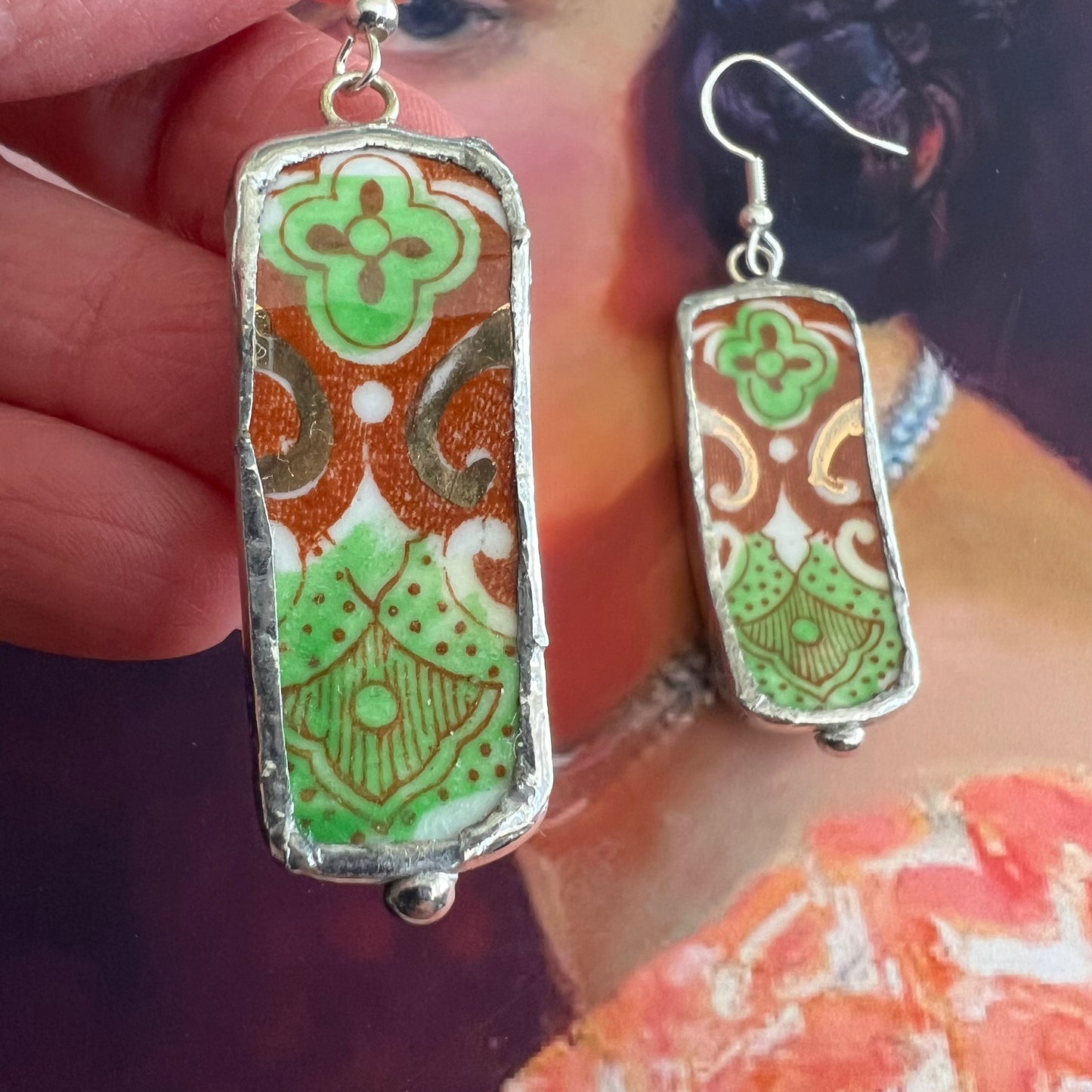 Vintage Japanese China Earrings