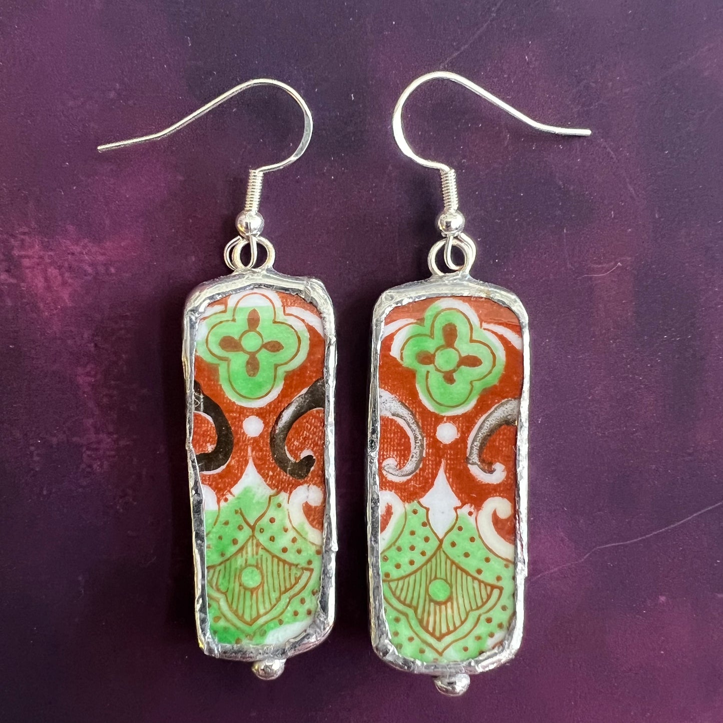 Vintage Japanese China Earrings