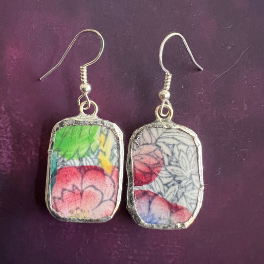 Vintage China Earrings Royal Winton