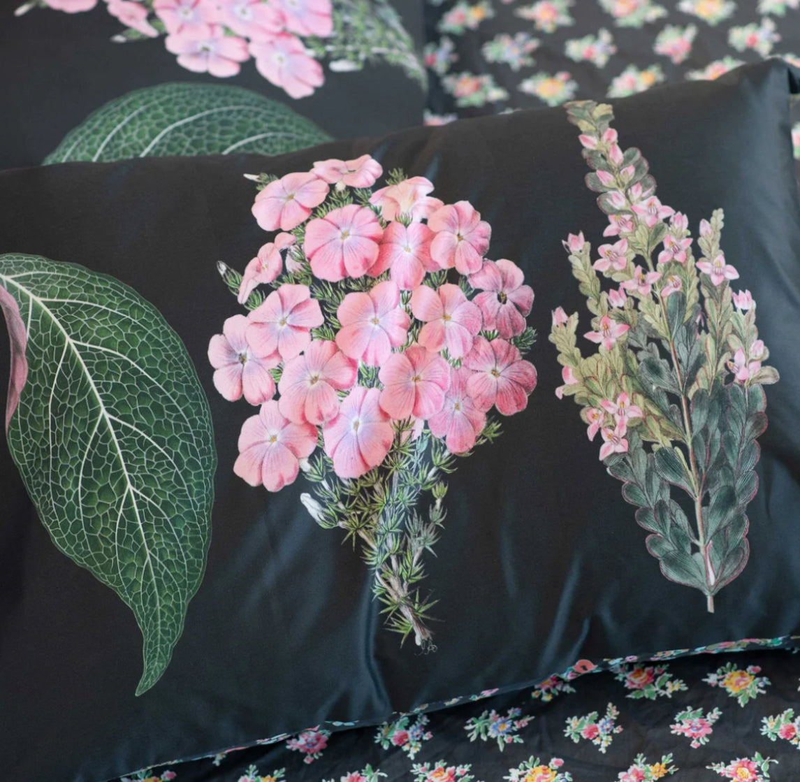 ON SALE Lazybones Organic Cotton Pillowcase Pair~ Botanic Trio RRP $79