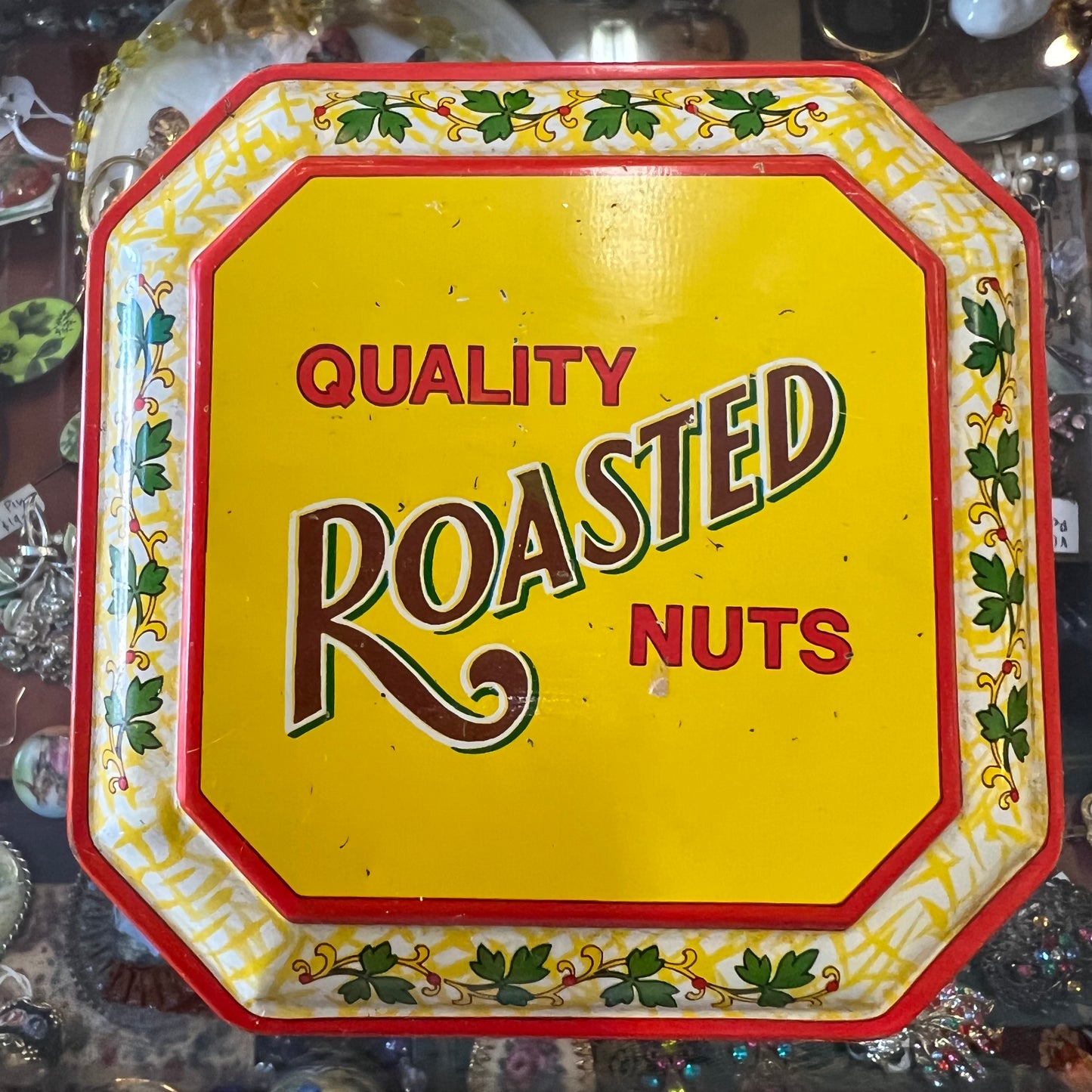 Vintage Advertising Tin Set~ Carmichael’s Chips, Hague’s Pretzels, Radford’s Nuts