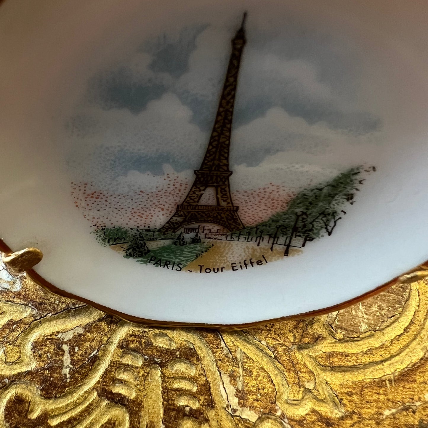 Vintage Limoges France Eiffel Tower Paris Petite Plate