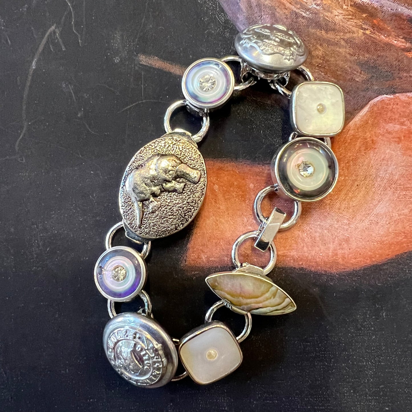 Vintage Button & Cufflink Bracelet