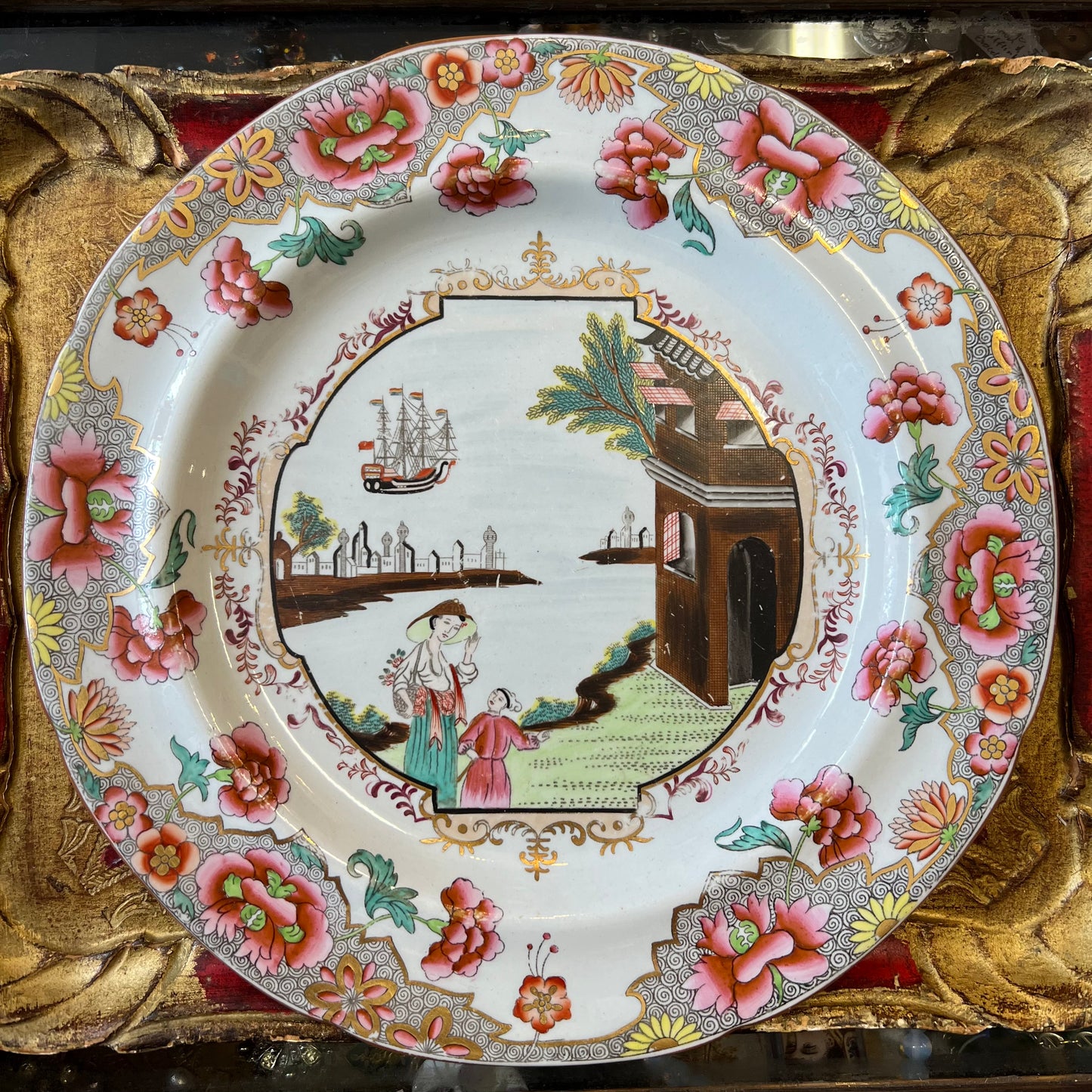Rare Antique Spode Stone China ‘Ship’ Chinoiserie Plate c1815 – Viva ...