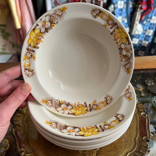 Daffodil & Jonquil Bowls by Grindley England Set 6