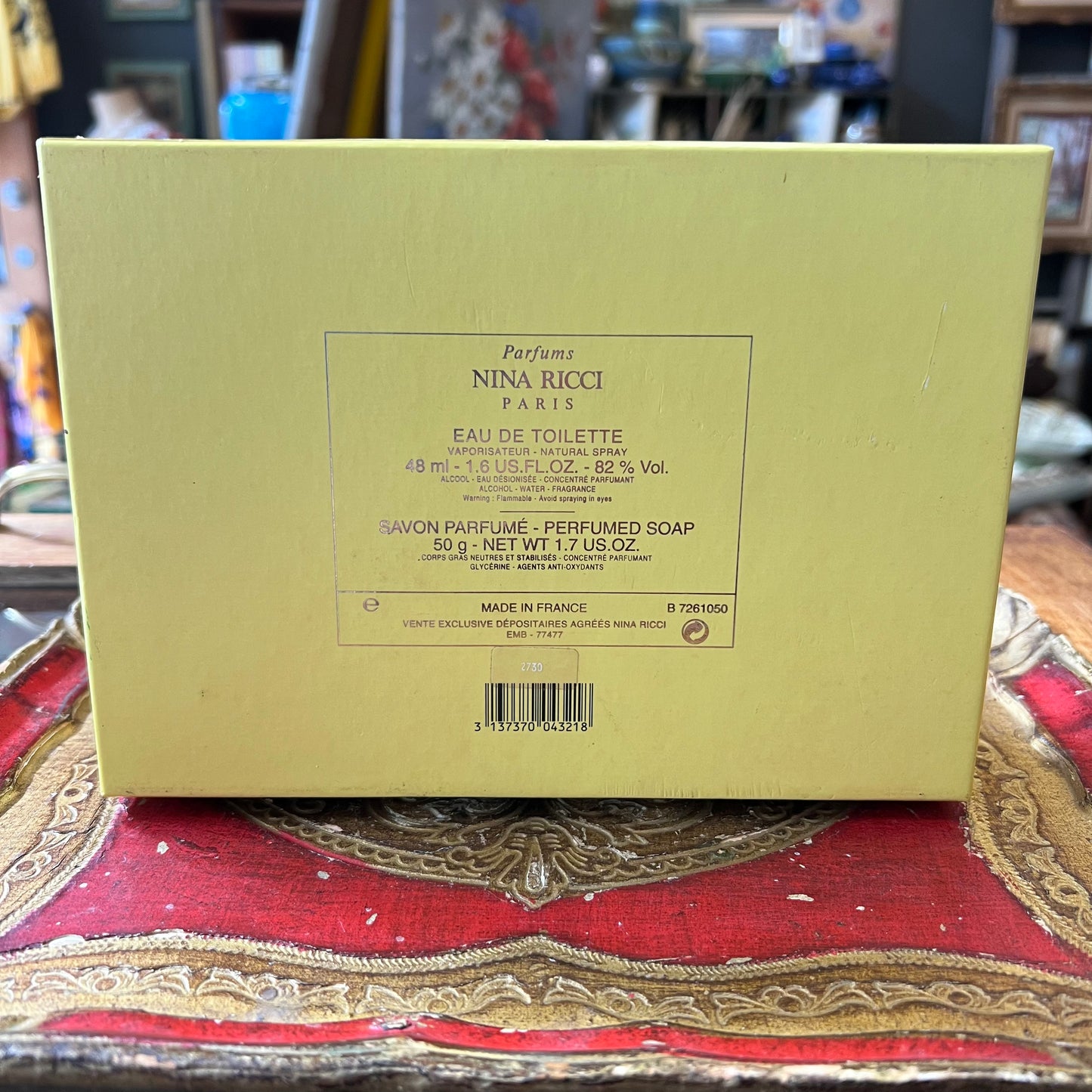 Vintage Nina Ricci Paris L’Air du Temps Original Gift Box Eau de Toilette Perfume & Soap