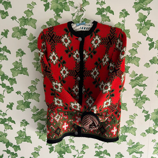 Fabulous Vintage Pattern Knit Cardigan