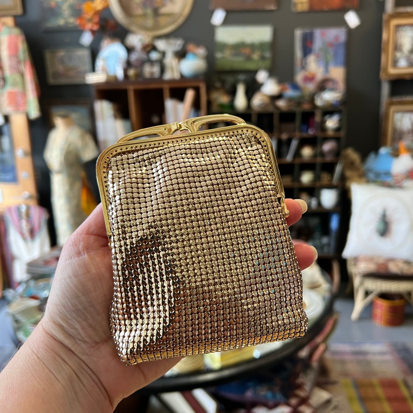 Vintage Gold Glomesh Purse in Original Box