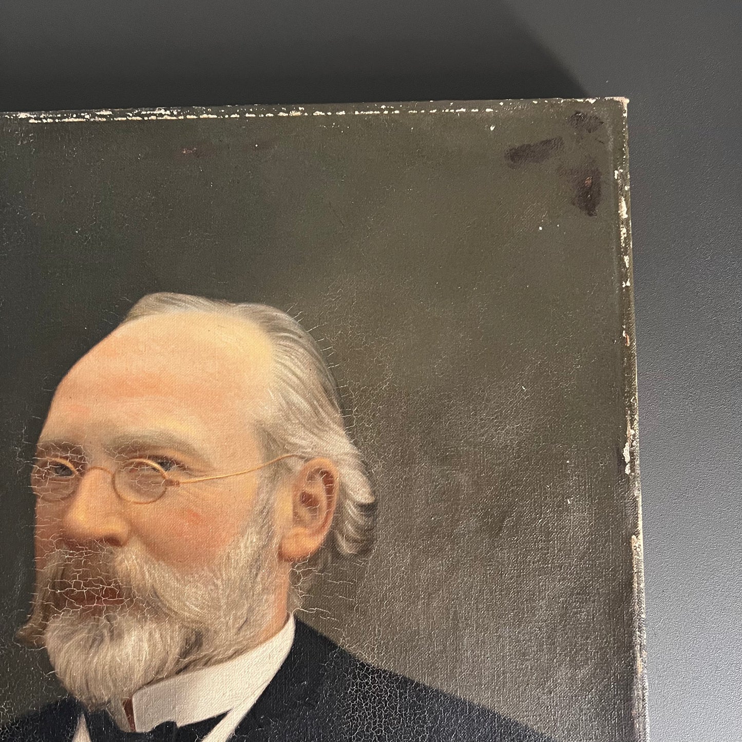 Antique Oil Painting Portrait Gentleman in Suit Dutch 1910