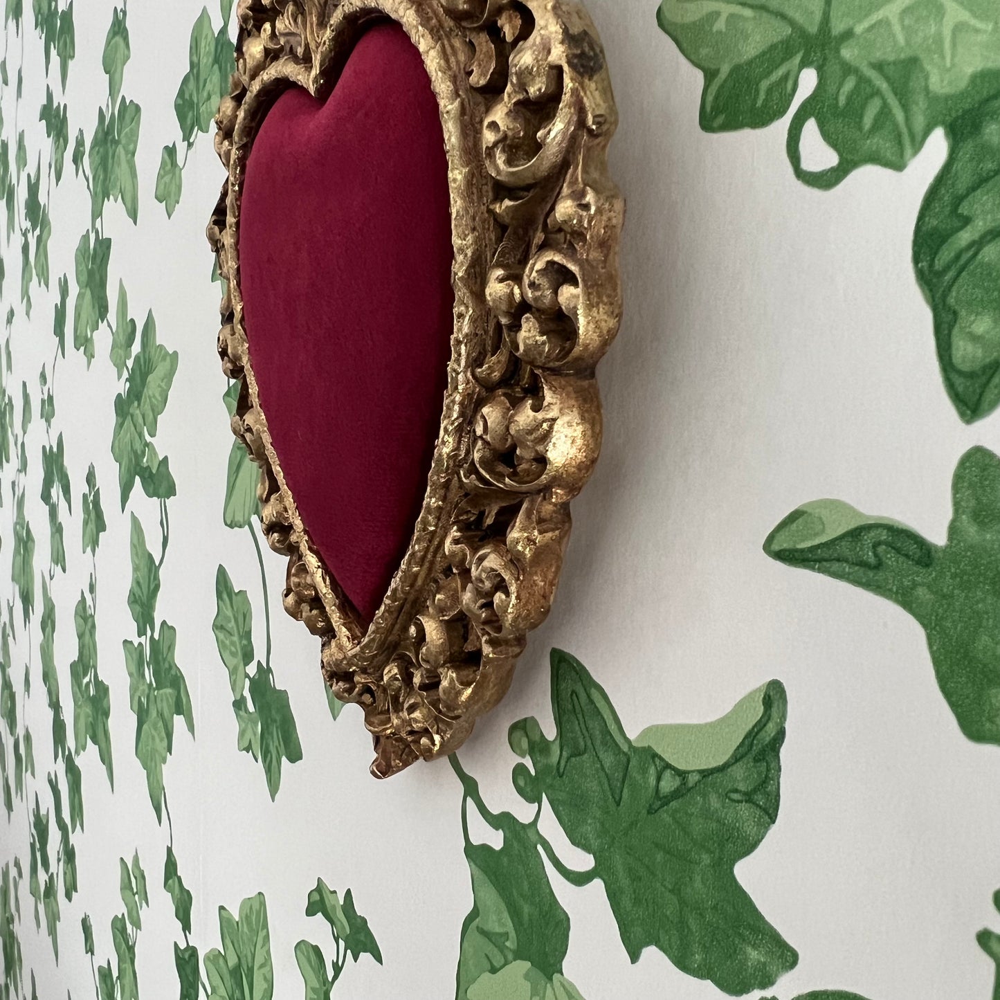 Hanging Ornate Heart with Crown