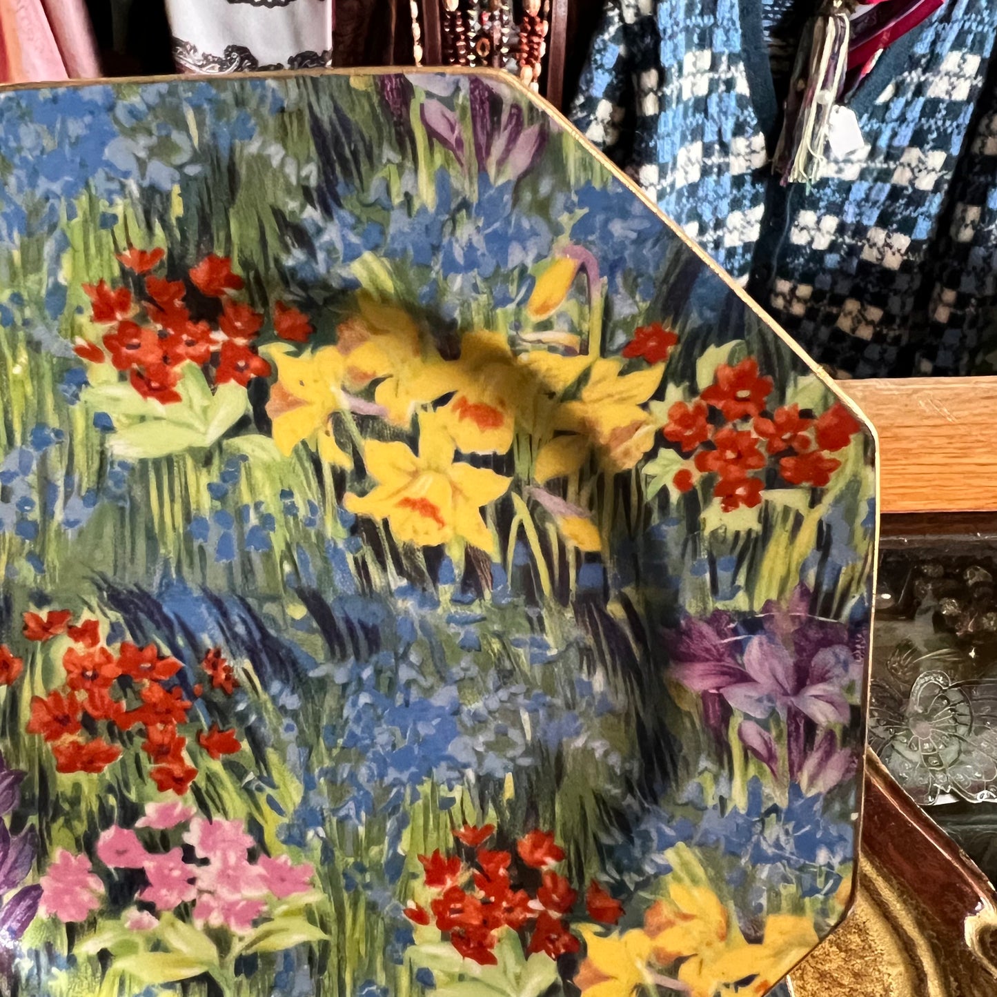 Rare 1920s ‘Mayflower’ Floral Pattern Plates by Royal Staffordshire Pottery Set 4