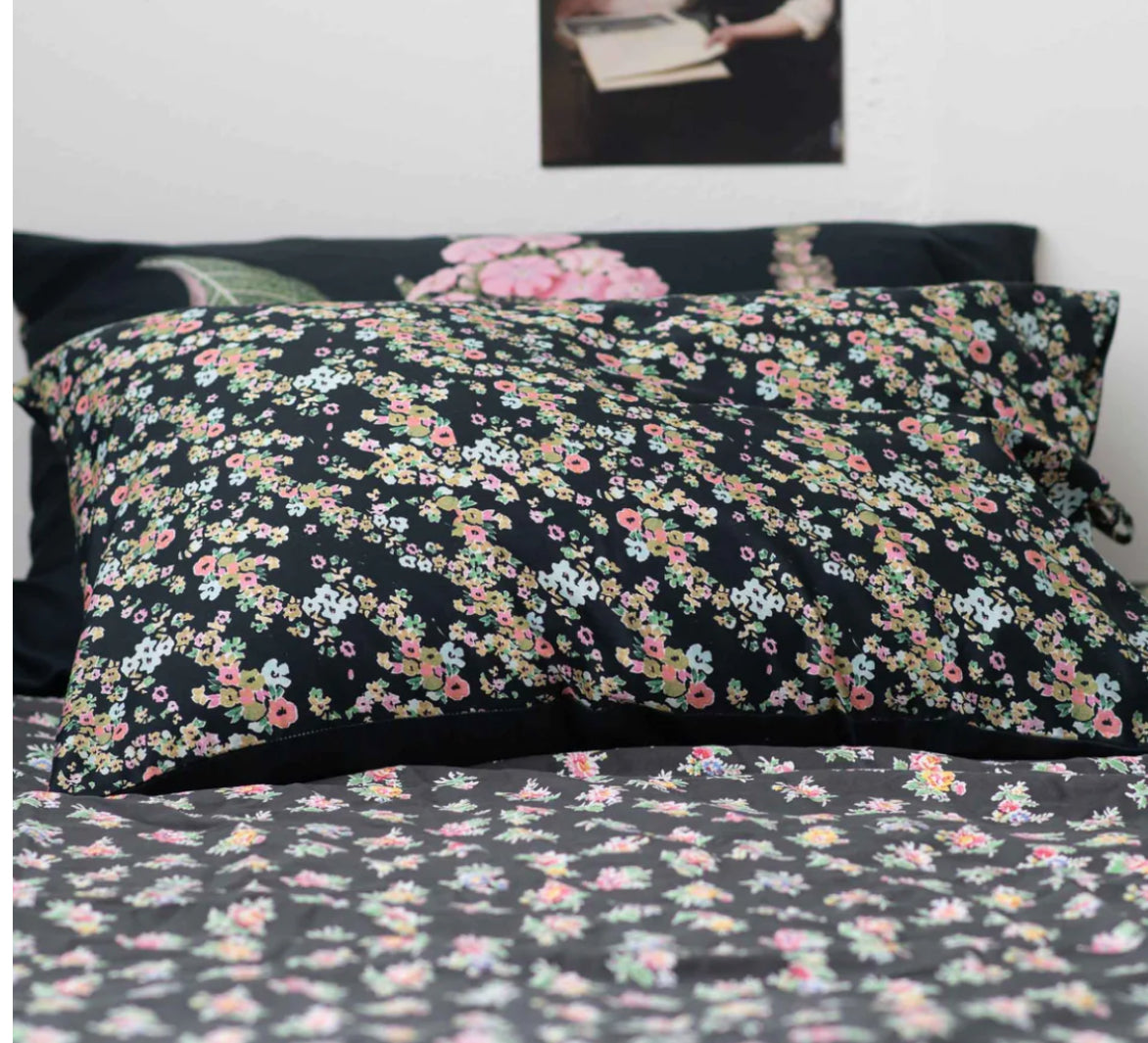 ON SALE Lazybones Organic Cotton Pillowcase Pair~ Botanic Trio RRP $79