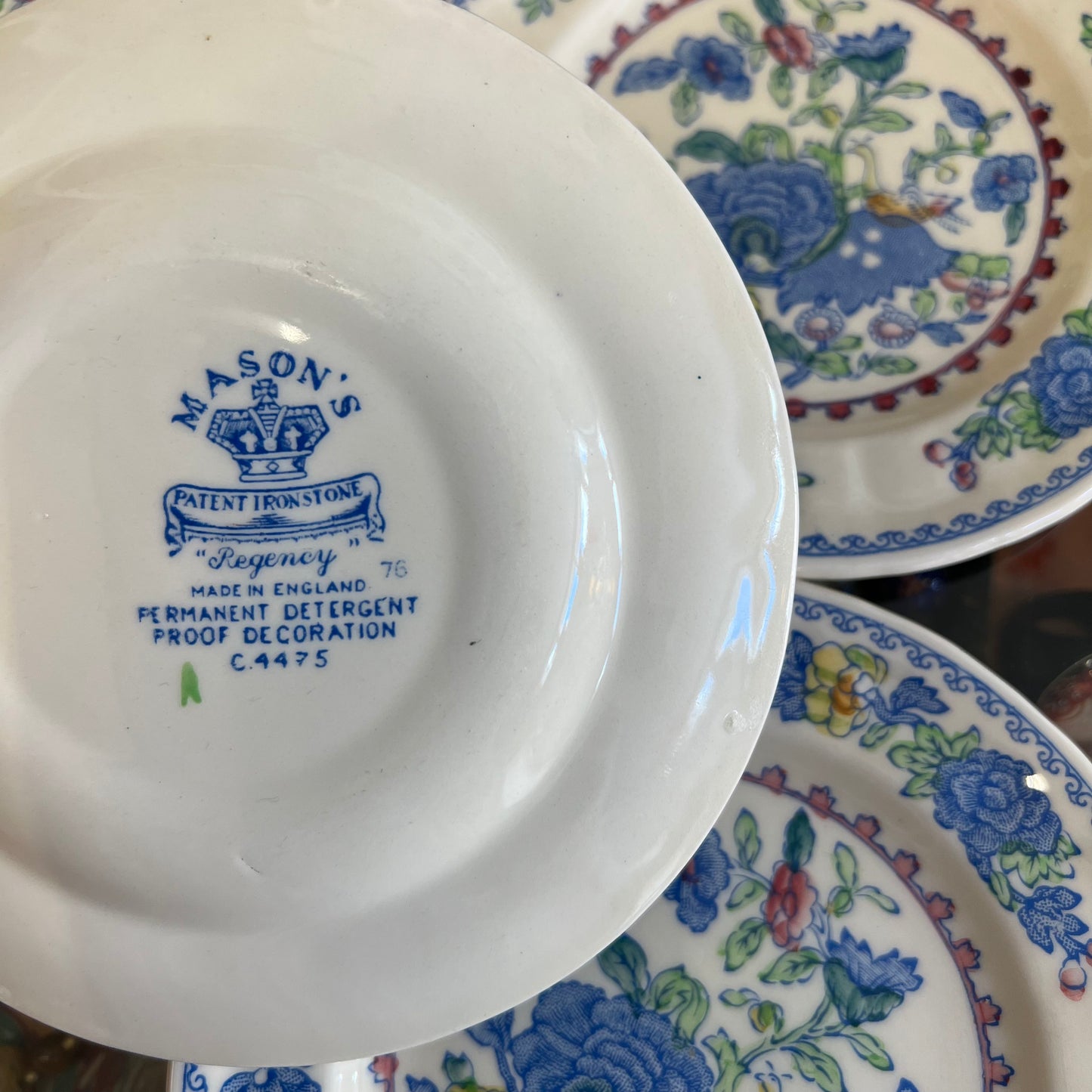 Antique Mason’s Ironstone Small Plates ‘Regency’ Pattern England x4