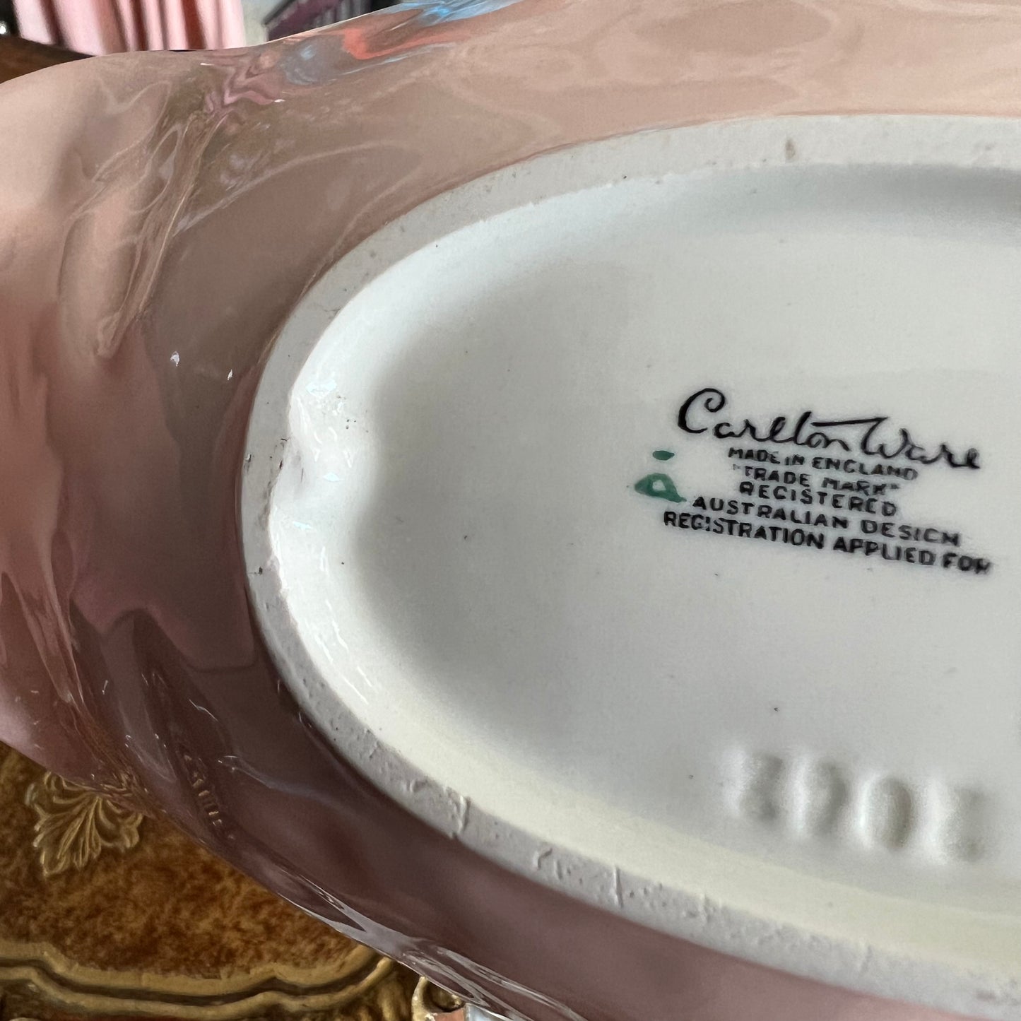 Rare 1940s Carlton Ware Embossed Floral Dish
