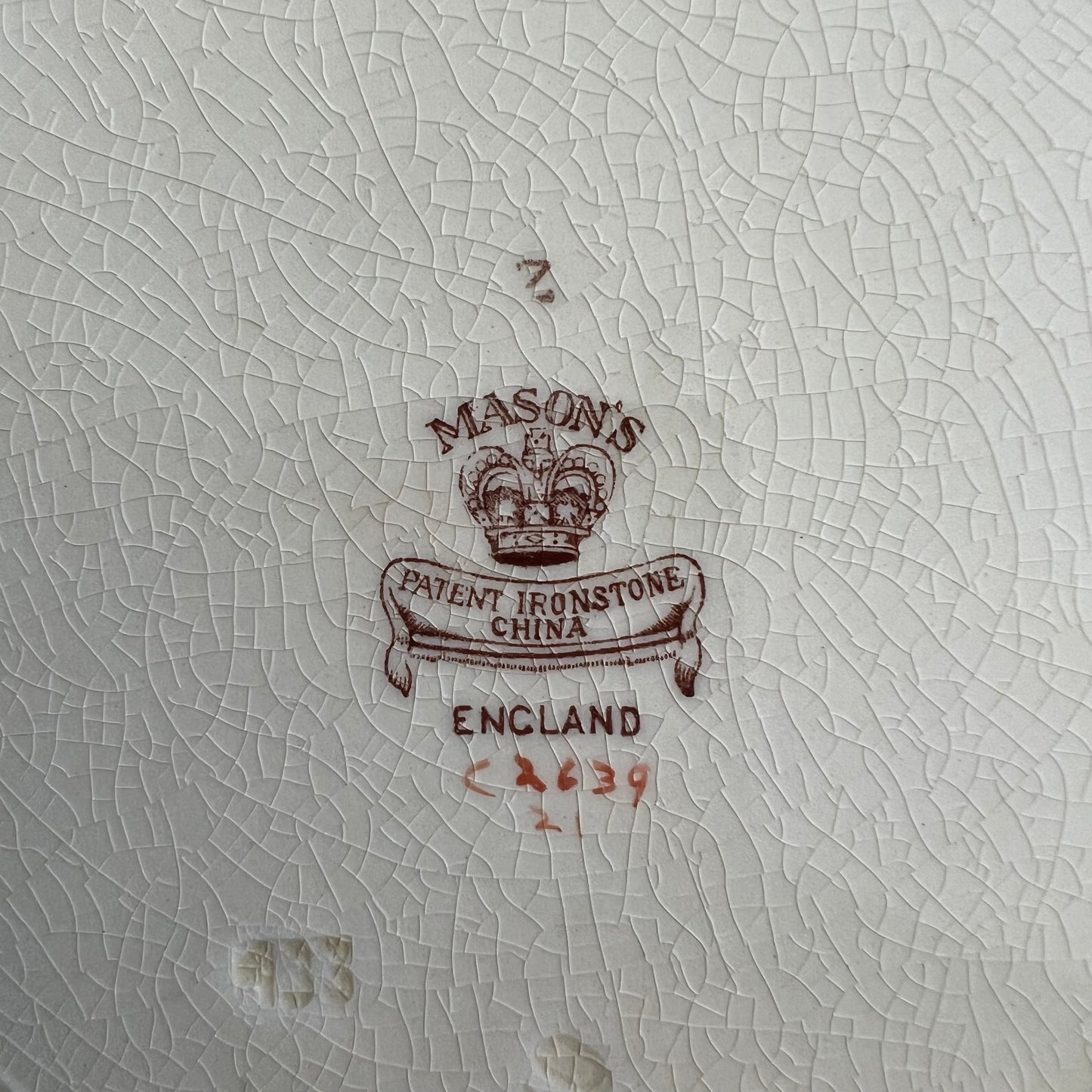 Antique Mason’s Ironstone China England 'Bible' Pattern Dinner Plate