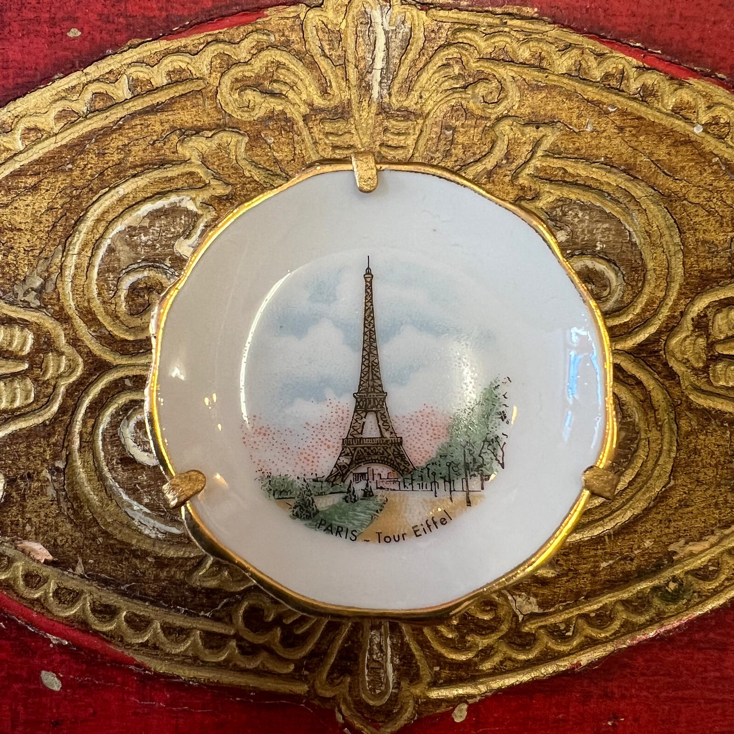 Vintage Limoges France Eiffel Tower Paris Petite Plate