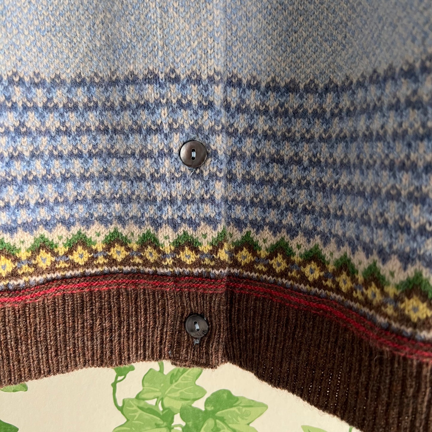 Fair Isle Wool Cardigan by Eribe Scotland XXL 16/18~ as new