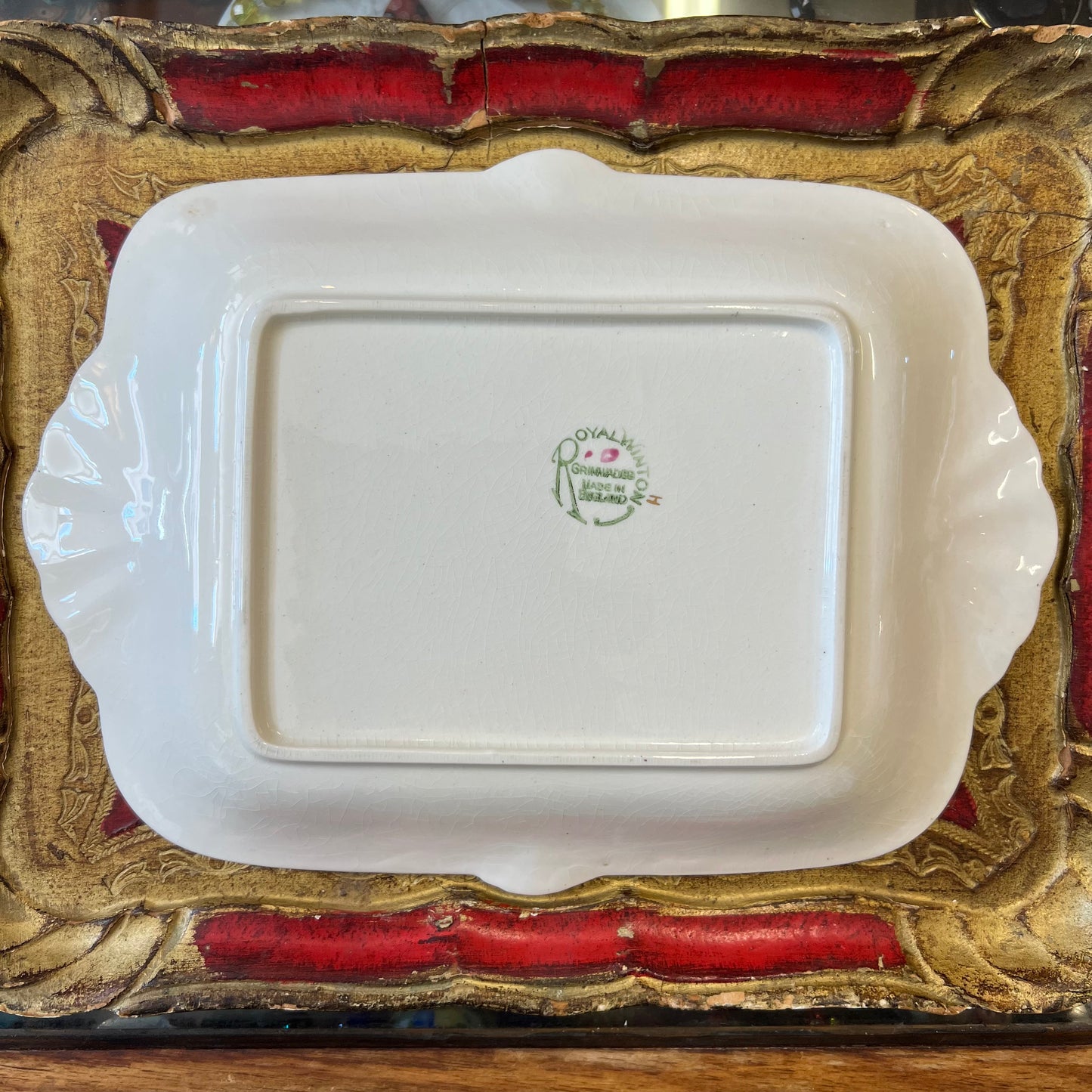Rare Vintage Royal Winton Black Crocus Pattern Dish Plate