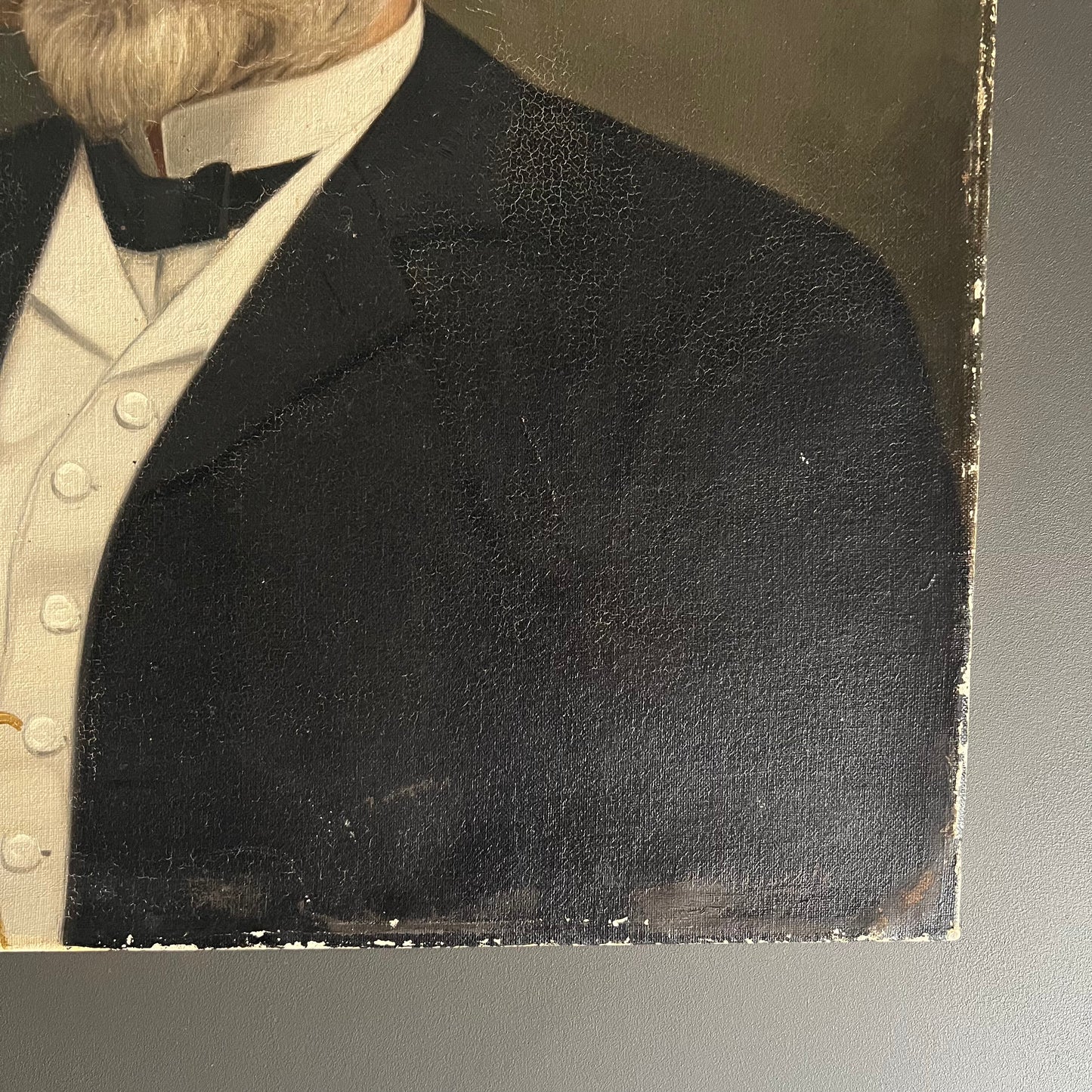 Antique Oil Painting Portrait Gentleman in Suit Dutch 1910