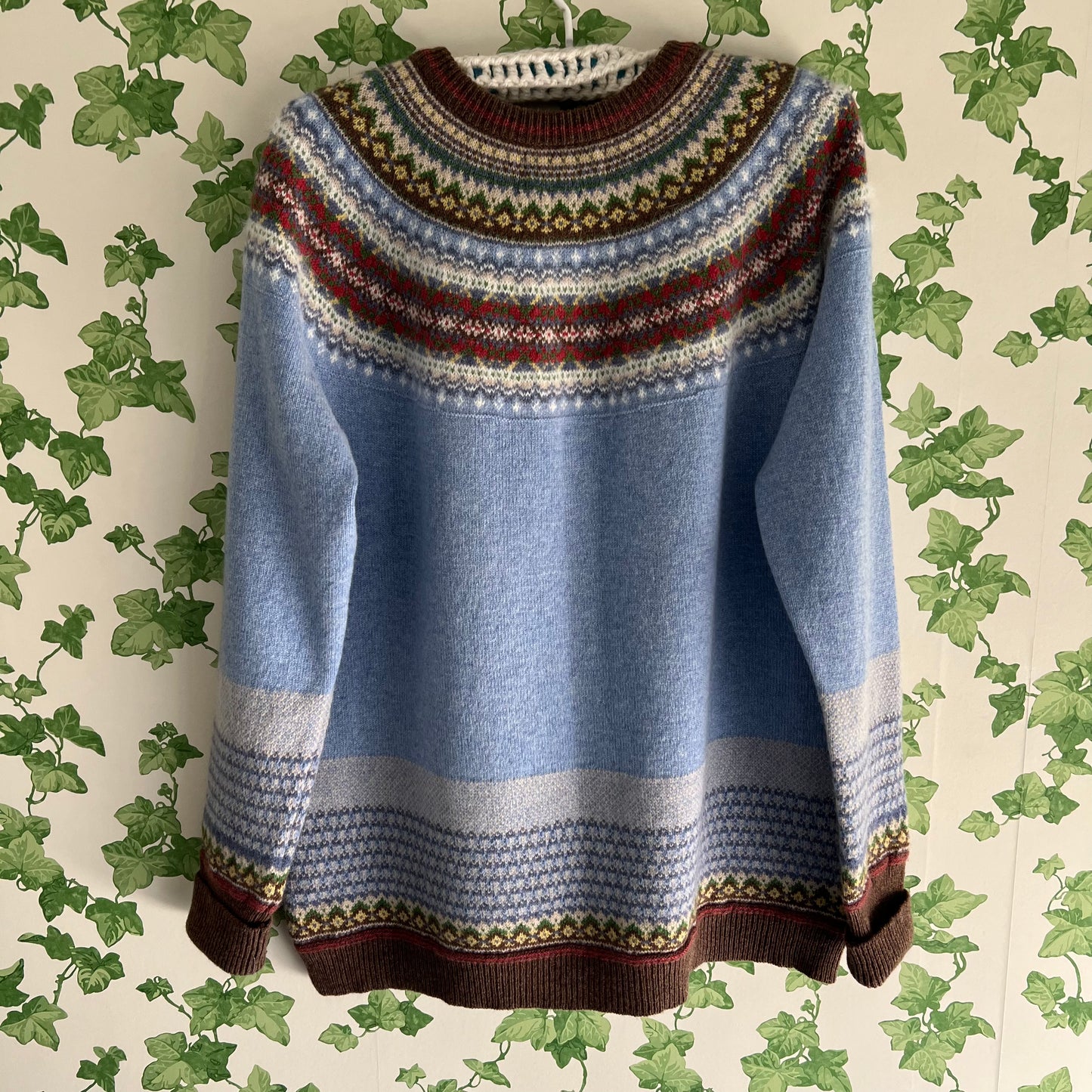 Fair Isle Wool Cardigan by Eribe Scotland XXL 16/18~ as new