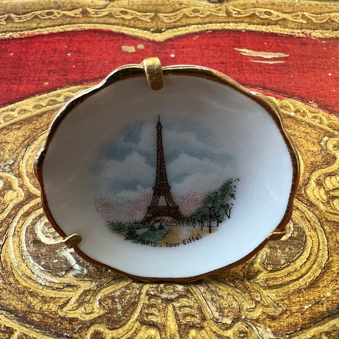 Vintage Limoges France Eiffel Tower Paris Petite Plate