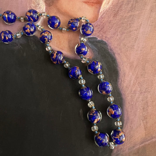 Vintage Venetian Glass Beads Necklace