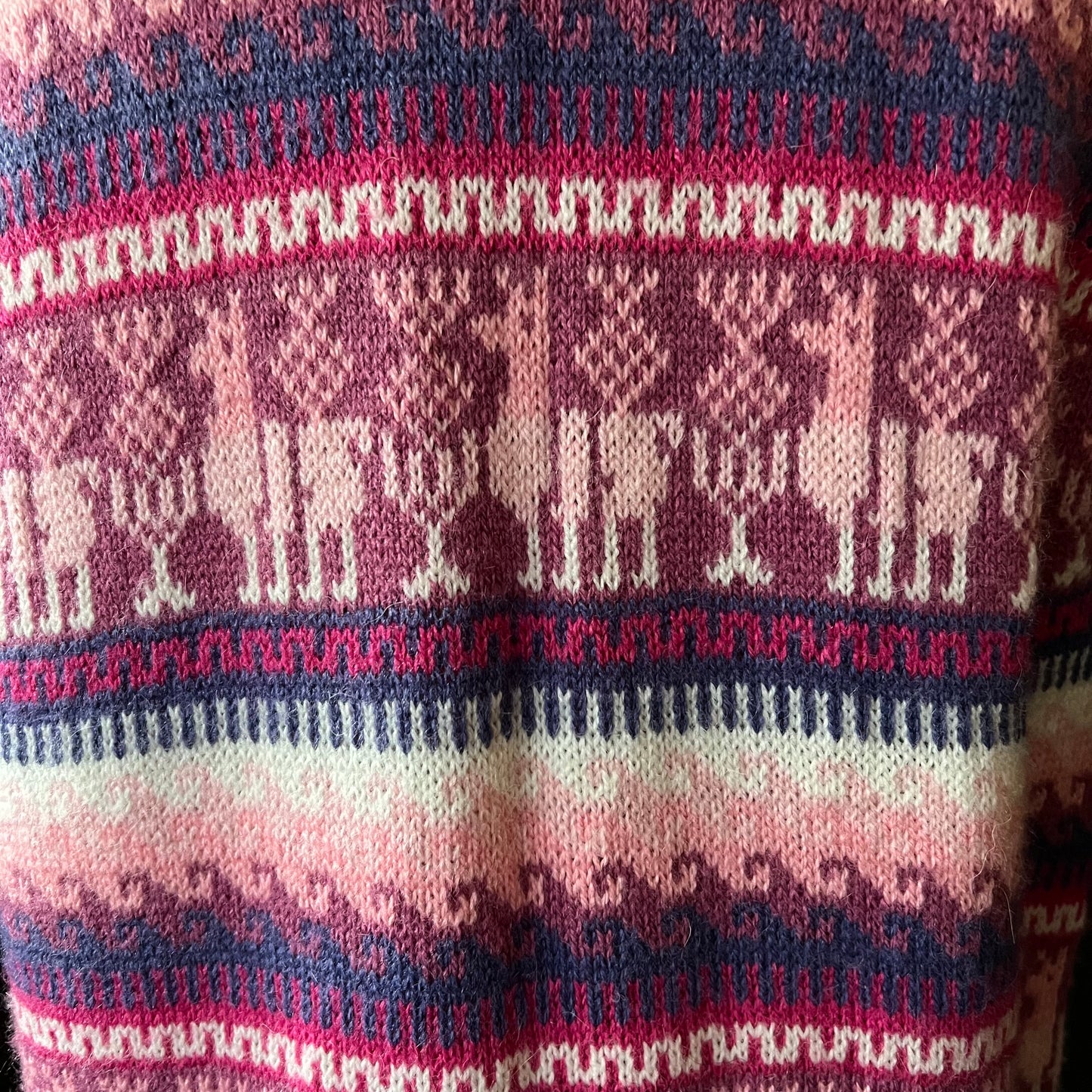 Vintage Artesanias Inca Alpaca Wool Pattern Vest