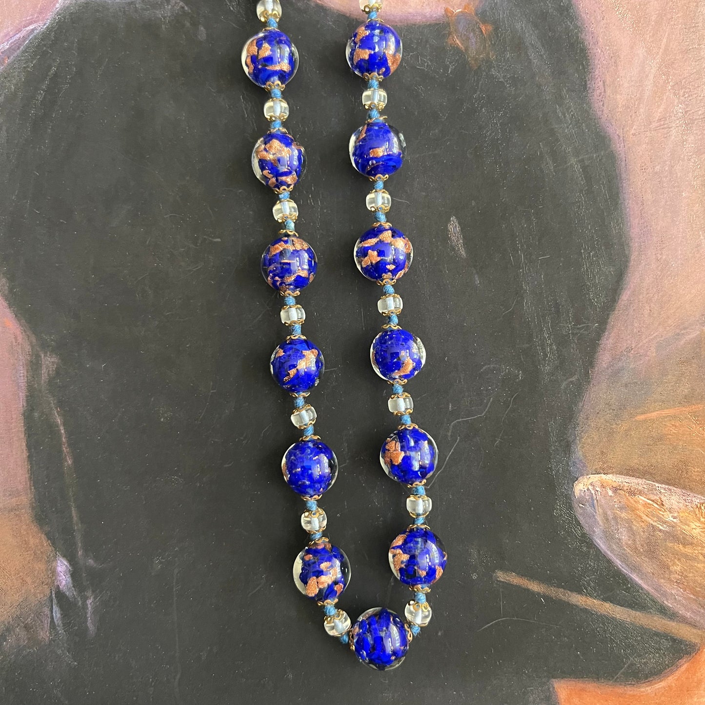 Vintage Venetian Glass Beads Necklace