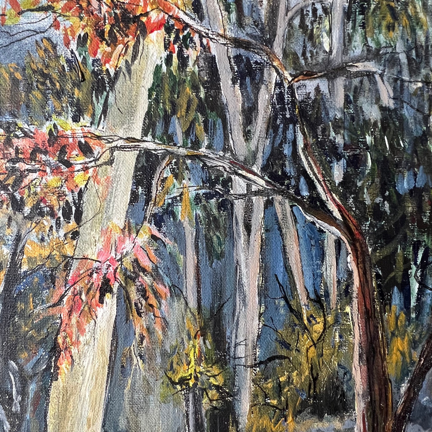 Vintage Oil Painting Landscape Amongst the Trees